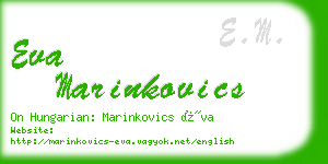 eva marinkovics business card